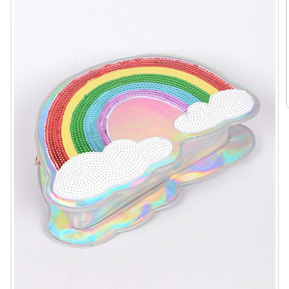 Holographic Sequin 🌈Clutch Bag🌈 NWT - Picture 3 of 5